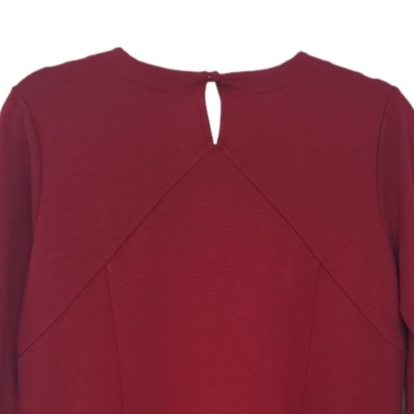 J Jill Thick Knit Ponte Shift Dress Bell Sleeves Pockets OVERSIZED Small Stretch - Picture 6 of 12